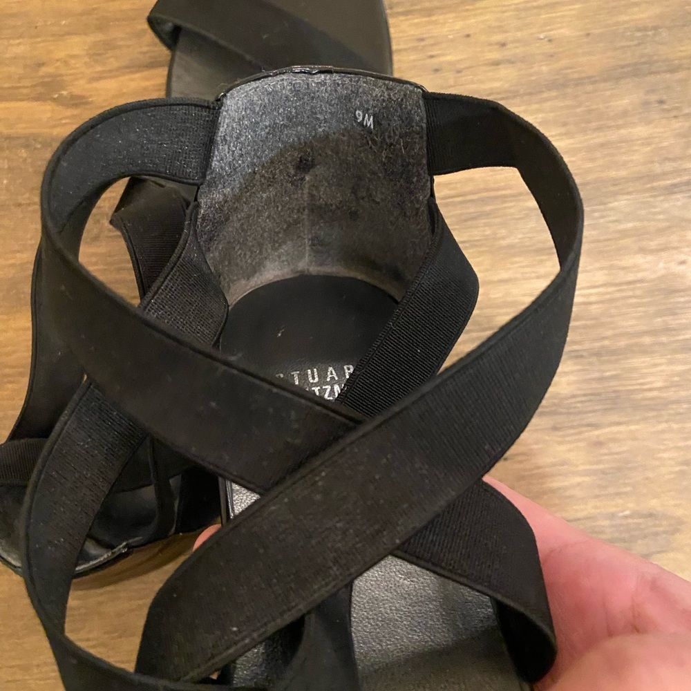 Stuart Weitzman 90s Style Strappy Elastic Sandals… - image 3